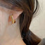 Fashion Punk Irregular Liquid Earrings Hip-Hop Personality Metal Hollow Earrings Clip Girls Party Jewelry Gifts Y2K Accessories - Slobuy