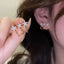 Fashion Punk Irregular Liquid Earrings Hip-Hop Personality Metal Hollow Earrings Clip Girls Party Jewelry Gifts Y2K Accessories - Slobuy