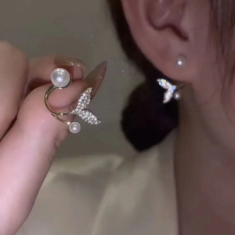 Fashion Punk Irregular Liquid Earrings Hip-Hop Personality Metal Hollow Earrings Clip Girls Party Jewelry Gifts Y2K Accessories - Slobuy