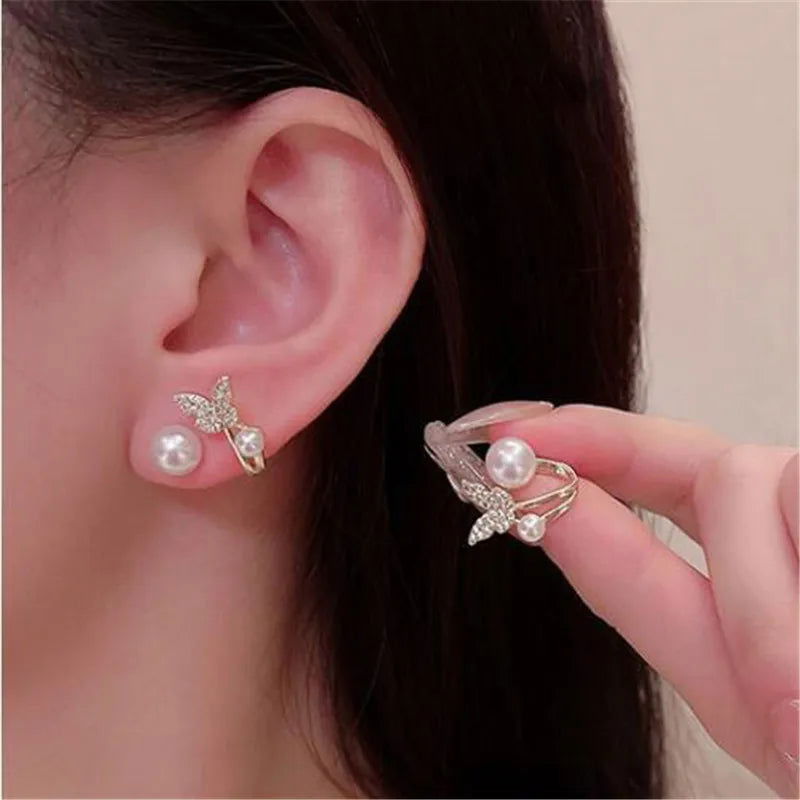 Fashion Punk Irregular Liquid Earrings Hip-Hop Personality Metal Hollow Earrings Clip Girls Party Jewelry Gifts Y2K Accessories - Slobuy