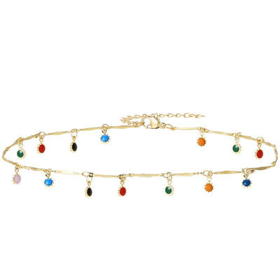 Fashion Simple Candy Color Tassel Necklace for Women Aesthetic All-match Pendant Jewelry Choker Neck Accessories Gift Chain - Slobuy
