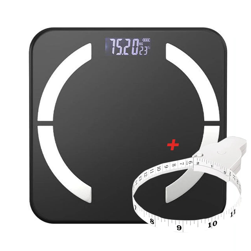 Fashion Weight Scale Bluetooth Body Fat Accurate Mobile Phone Analyzer App BMI Smart Electronic Analyzer For Bathroom - Slobuy