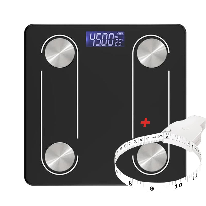 Fashion Weight Scale Bluetooth Body Fat Accurate Mobile Phone Analyzer App BMI Smart Electronic Analyzer For Bathroom - Slobuy