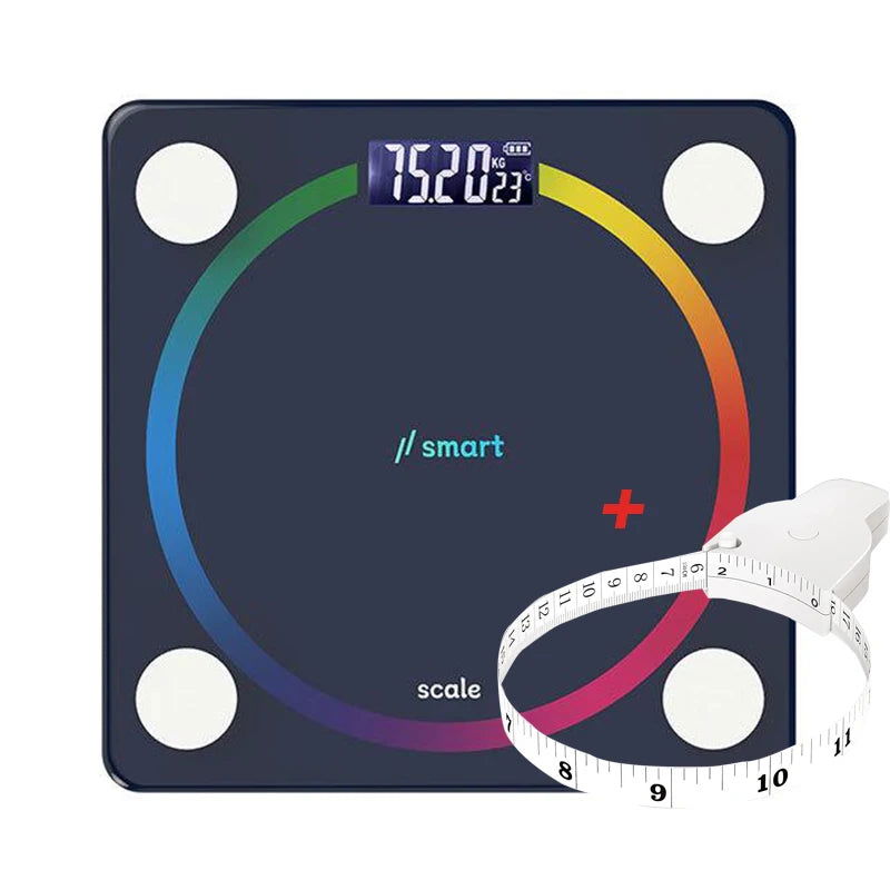 Fashion Weight Scale Bluetooth Body Fat Accurate Mobile Phone Analyzer App BMI Smart Electronic Analyzer For Bathroom - Slobuy