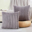Faux Rabbit Fur Square Cushion Cover Big Thick Striped Super Soft Solid Color Pillow Cover 45x45cm Sofa Decor Cushion Cover - Slobuy