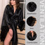 Female Sleepwear Lace Patchwork Long Bathrobes Ladies Nightgown Soft Silk Dressing Gown Bathrobe For Women - Slobuy