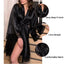 Female Sleepwear Lace Patchwork Long Bathrobes Ladies Nightgown Soft Silk Dressing Gown Bathrobe For Women - Slobuy