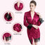 Female Sleepwear Lace Patchwork Long Bathrobes Ladies Nightgown Soft Silk Dressing Gown Bathrobe For Women - Slobuy