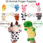 Finger Puppets Set Baby 10 pcs Animals Plush Doll Hand Cartoon  Family Hand Puppet Cloth theater Educational Toys for Kids Gifts - Slobuy