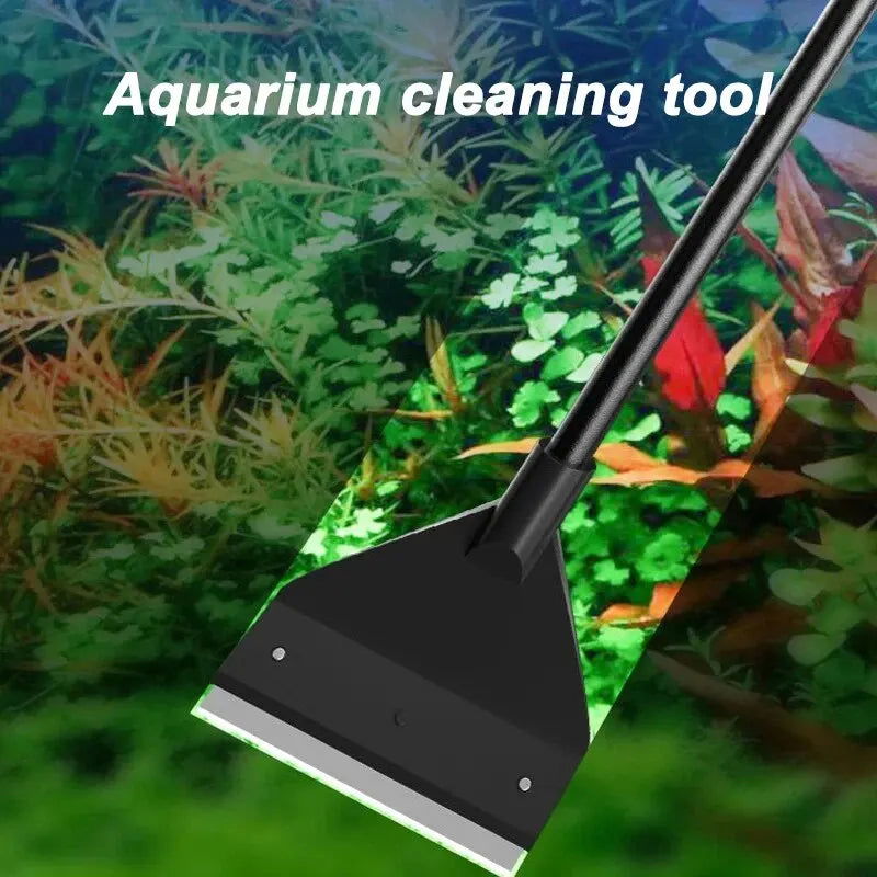 Fish Tank Cleaning Tool Flat Sand Algae Removal Dual-use Glass Algae Removal Scraper Household Cleaning Tool Aquarium Accessorie - Slobuy