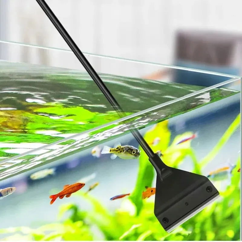 Fish Tank Cleaning Tool Flat Sand Algae Removal Dual-use Glass Algae Removal Scraper Household Cleaning Tool Aquarium Accessorie - Slobuy