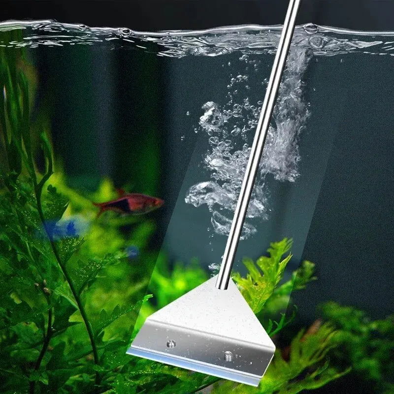 Fish Tank Cleaning Tool Flat Sand Algae Removal Dual-use Glass Algae Removal Scraper Household Cleaning Tool Aquarium Accessorie - Slobuy