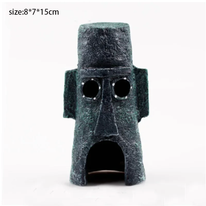Fish Tank Decor Figures Ornaments Simulation Resin Pineapple House Fish Tank Decoration Landscaping Aquarium Accessories - Slobuy