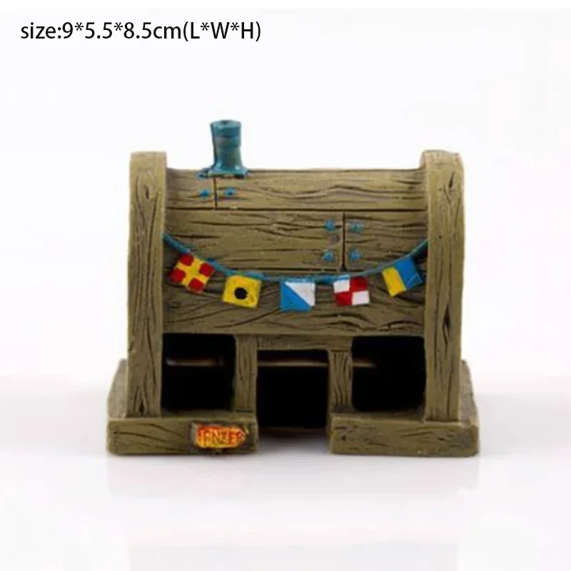 Fish Tank Decor Figures Ornaments Simulation Resin Pineapple House Fish Tank Decoration Landscaping Aquarium Accessories - Slobuy