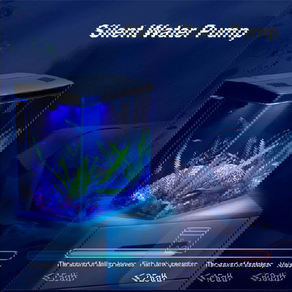 Fish Tank Living Room Small Ecological Fighting Fish Goldfish Tank Household Desktop Self-circulating Back Filter Goldfish Tank - Slobuy