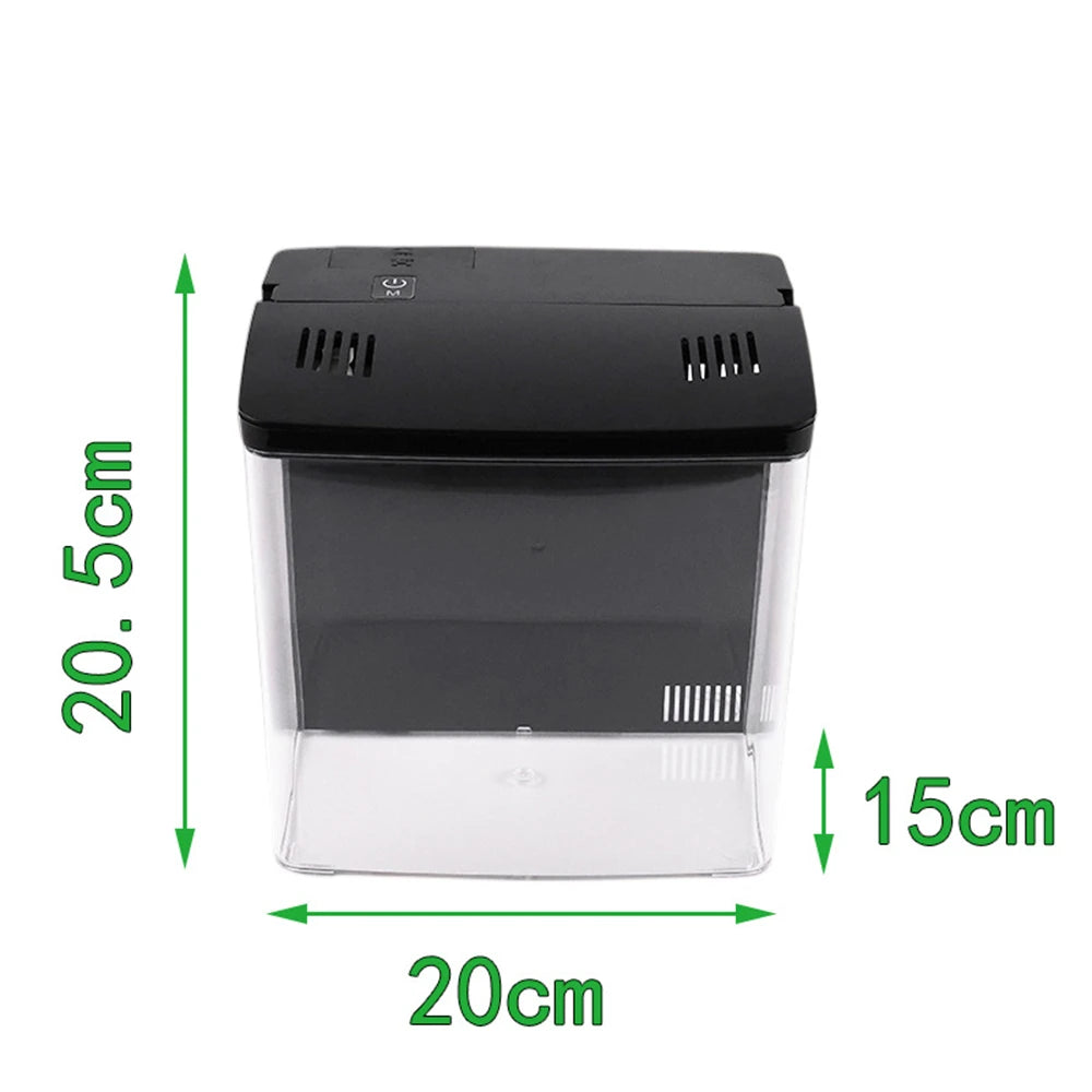 Fish Tank Living Room Small Ecological Fighting Fish Goldfish Tank Household Desktop Self-circulating Back Filter Goldfish Tank - Slobuy