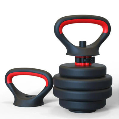 Fitness Adjustable Metal Kettlebell Handle for Weight Plates Arm Strength Workout Kettle Bell Grip Dumbbell - Slobuy