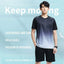 Fitness Clothes Men'S Ice Silk Quick-Dry Sportswear Set Summer Short-Sleeved T-Shirt Morning Running Basketball Training Room Sh - Slobuy