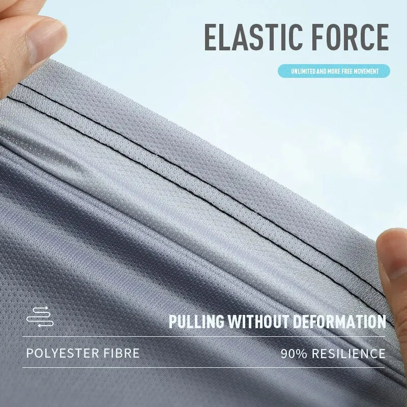 Fitness Clothes Men'S Ice Silk Quick-Dry Sportswear Set Summer Short-Sleeved T-Shirt Morning Running Basketball Training Room Sh - Slobuy