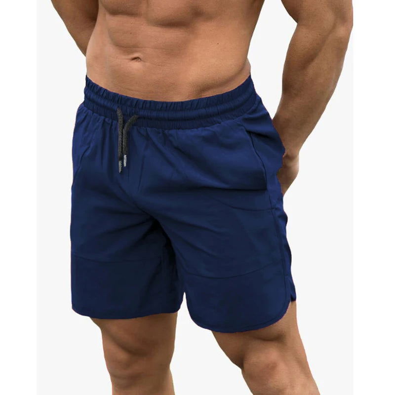 Fitness Shark Summer Jogger Shorts Men Patchwork Running Sports Workout Shorts Quick Dry Training Gym Athletic Shorts - Slobuy