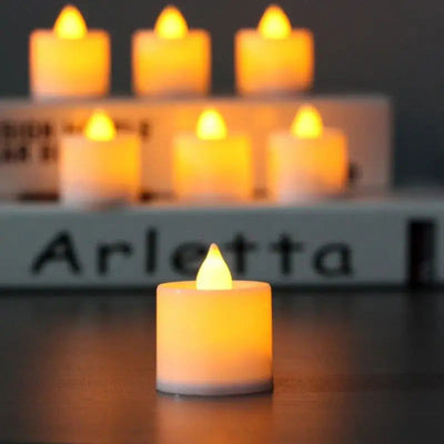 Flameless LED Candle Light Battery Powered Candles Tea Lights Lamp Wedding Birthday Party Decorations Romantic Lights - Slobuy