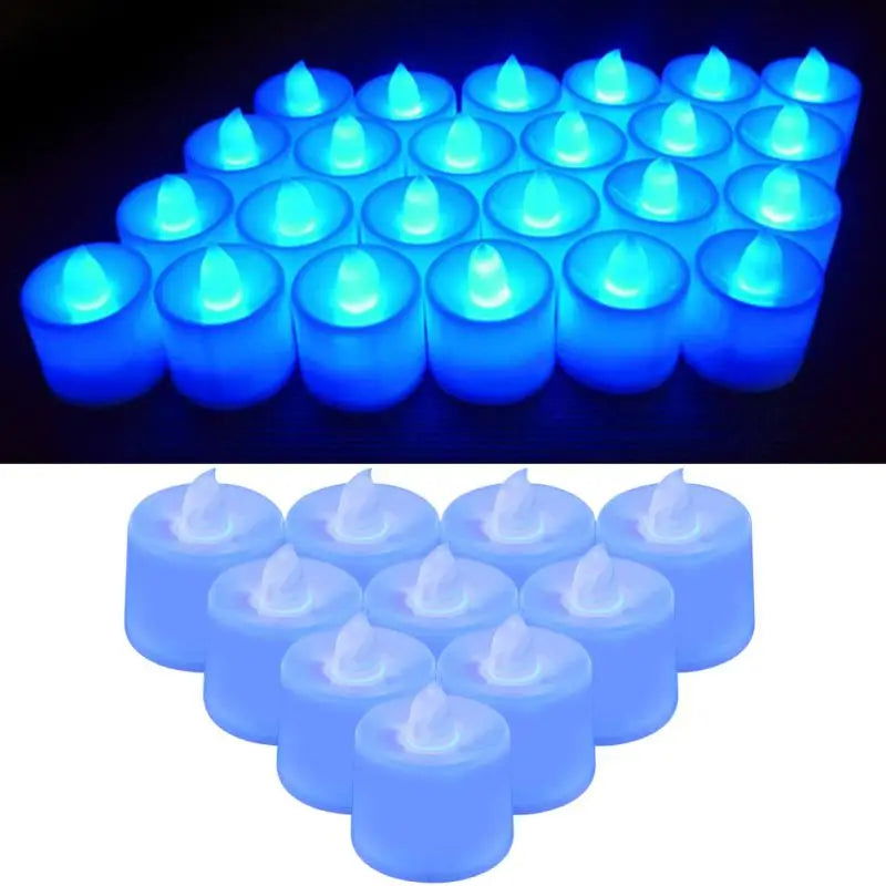 Flameless LED Candle Light Battery Powered Candles Tea Lights Lamp Wedding Birthday Party Decorations Romantic Lights - Slobuy