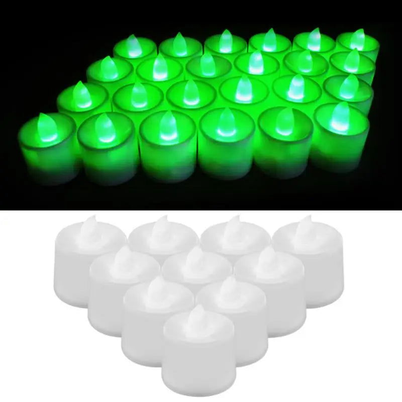 Flameless LED Candle Light Battery Powered Candles Tea Lights Lamp Wedding Birthday Party Decorations Romantic Lights - Slobuy