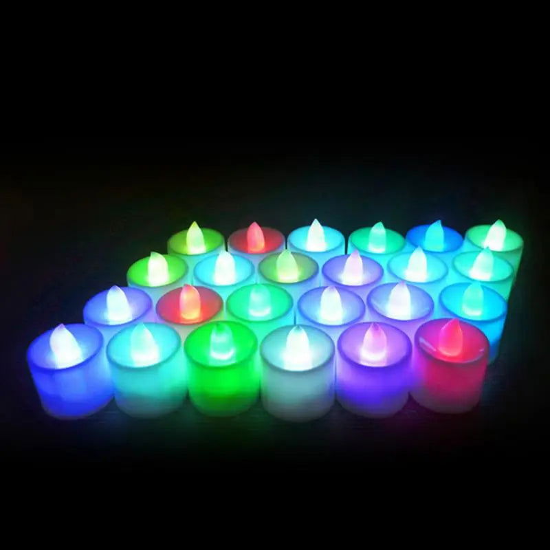 Flameless LED Candle Light Battery Powered Candles Tea Lights Lamp Wedding Birthday Party Decorations Romantic Lights - Slobuy
