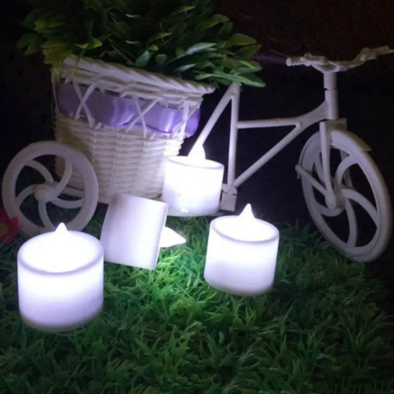 Flameless LED Candle Light Battery Powered Candles Tea Lights Lamp Wedding Birthday Party Decorations Romantic Lights - Slobuy