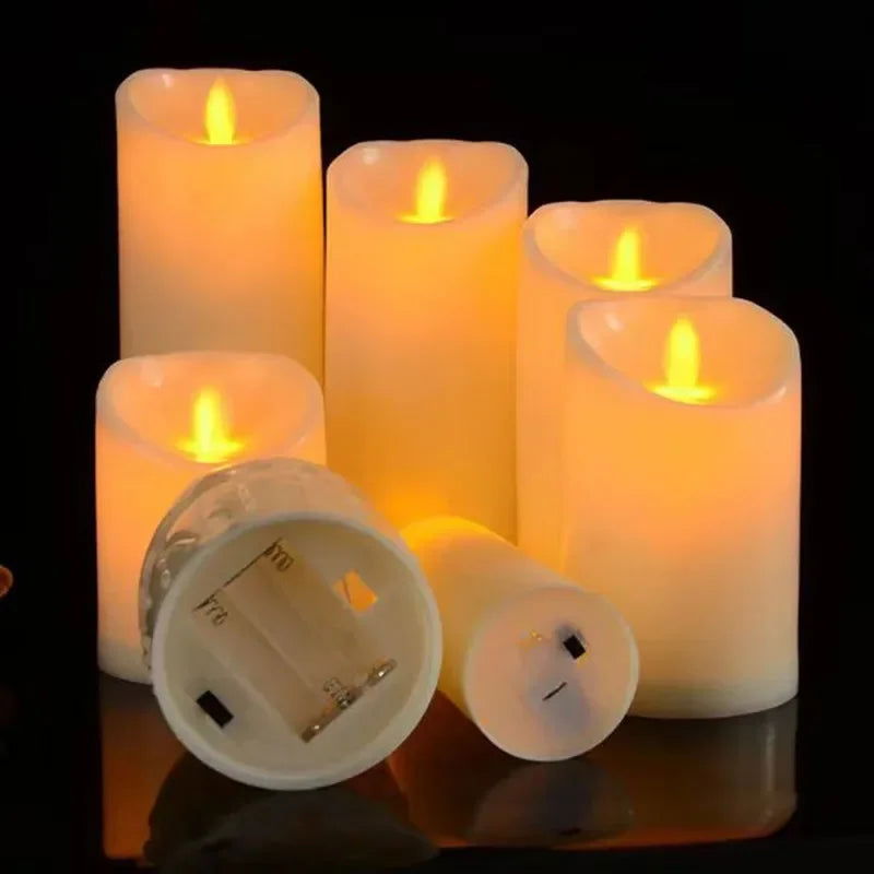 Flameless LED Candles with Remote Control  and Timer Battery Operated  Flickering Candle for Home Party Wedding Christmas Decor - Slobuy