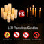 Flameless LED Candles with Remote Control  and Timer Battery Operated  Flickering Candle for Home Party Wedding Christmas Decor - Slobuy