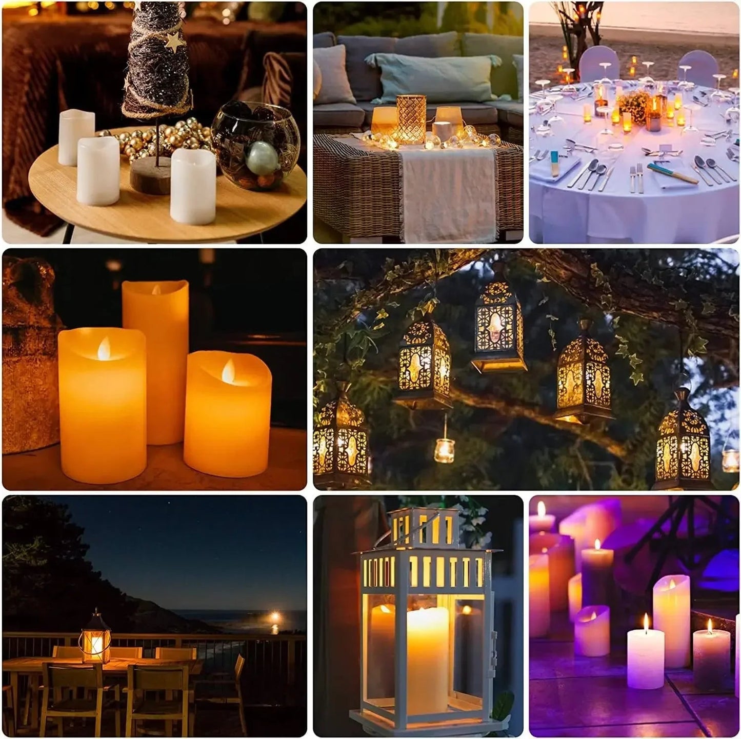 Flameless LED Candles with Remote Control  and Timer Battery Operated  Flickering Candle for Home Party Wedding Christmas Decor - Slobuy