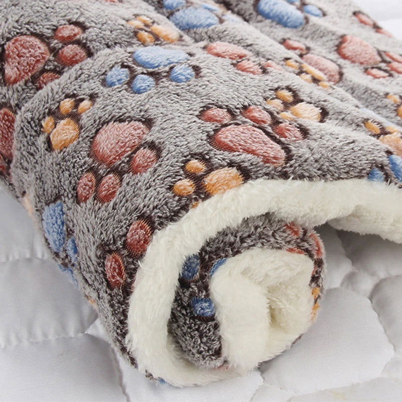 Flannel Thickened Dog Bed Mat Soft Pet Sleeping Mat for Dogs Cats Winter Warm Pet Blanket - Slobuy