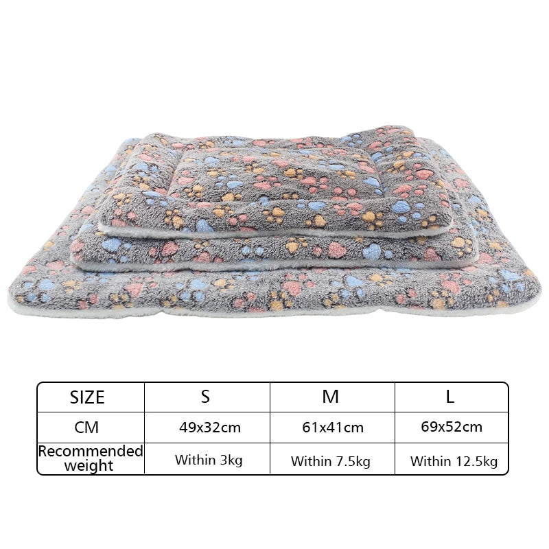 Flannel Thickened Dog Bed Mat Soft Pet Sleeping Mat for Dogs Cats Winter Warm Pet Blanket - Slobuy