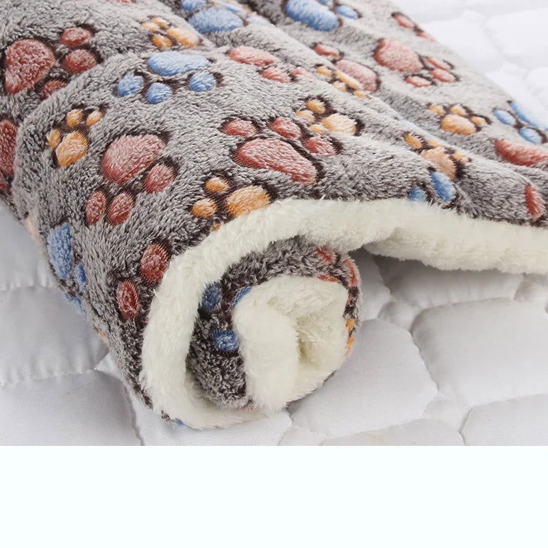 Flannel Thickened Dog Bed Mat Soft Pet Sleeping Mat for Dogs Cats Winter Warm Pet Blanket - Slobuy