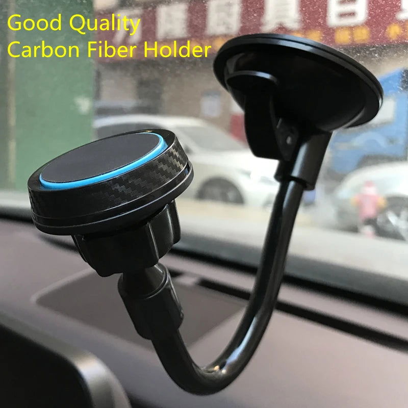 Flexible Long Arm Magnetic Car Phone Holder Silicon Pad Strong Sucker Magnet Phone Stand Holder For Smartphone Car Accessories - Slobuy