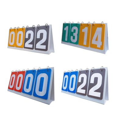 Flip Score Board Portable Scoring Board Tabletop Scoreboard for Basketball Tennis Ball Sports - Slobuy