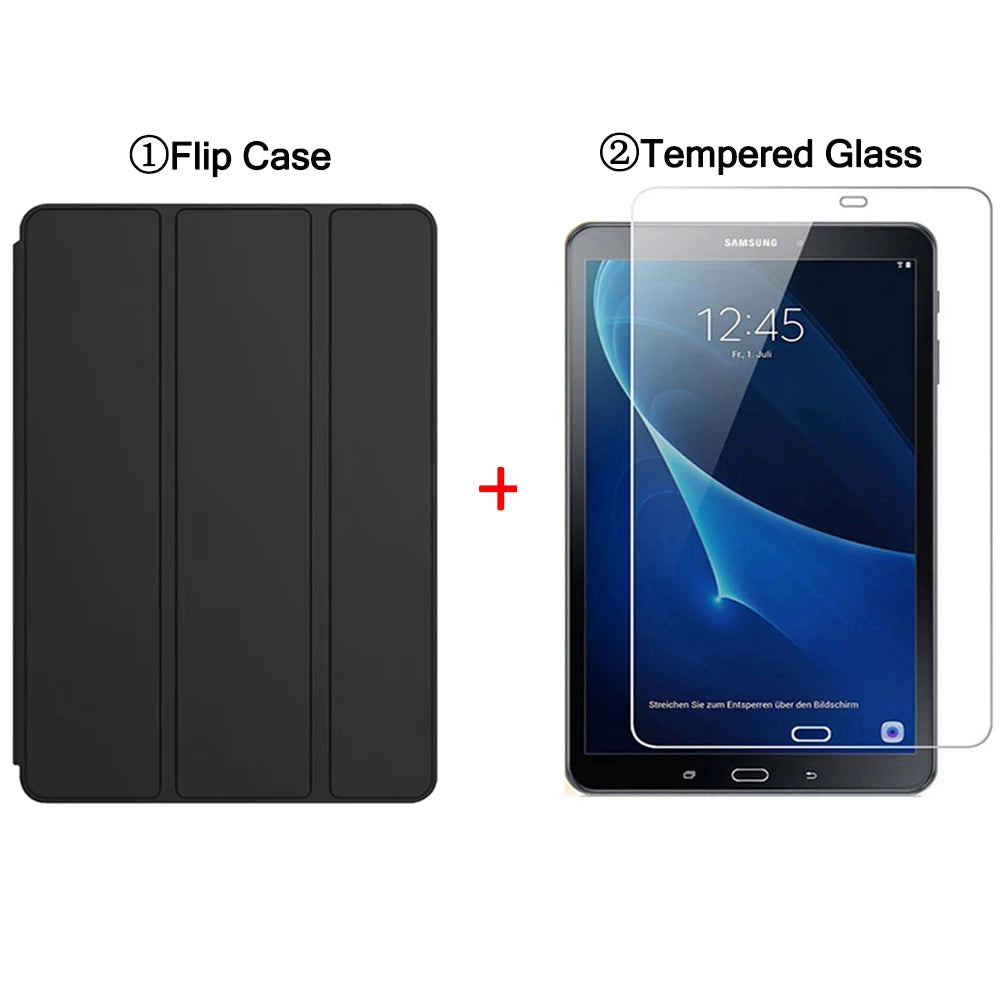 Flip Tablet Case For Samsung Galaxy Tab A A6 10.1'' (2016) T580 Funda PU Leather Smart Cover For SM-T580 SM-T585 Folio Capa - Slobuy
