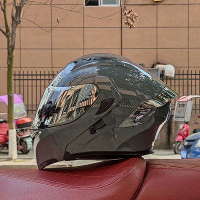 Flip Up Motorcycle Helmet Double lens full face helmet High quality DOT approved Moto cascos motociclistas capacete - Slobuy