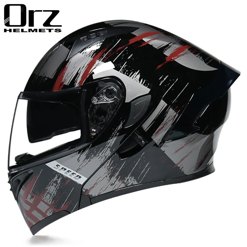 Flip Up Motorcycle Helmet Double lens full face helmet High quality DOT approved Moto cascos motociclistas capacete - Slobuy