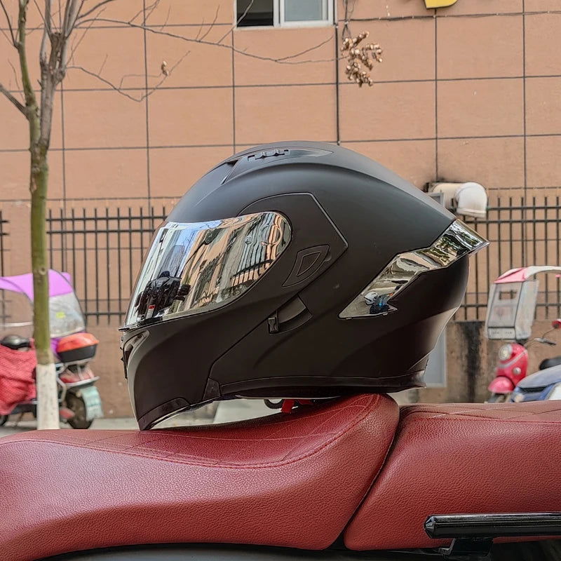 Flip Up Motorcycle Helmet Double lens full face helmet High quality DOT approved Moto cascos motociclistas capacete - Slobuy