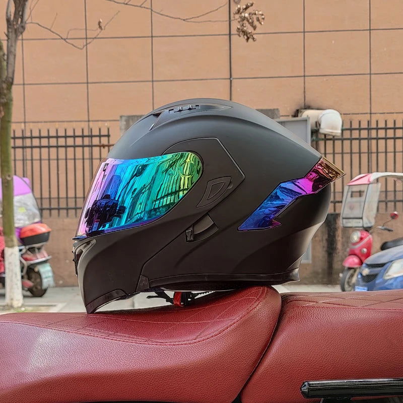 Flip Up Motorcycle Helmet Double lens full face helmet High quality DOT approved Moto cascos motociclistas capacete - Slobuy