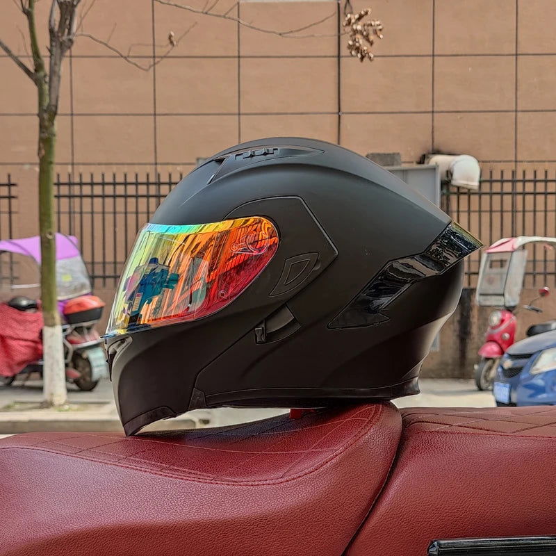 Flip Up Motorcycle Helmet Double lens full face helmet High quality DOT approved Moto cascos motociclistas capacete - Slobuy