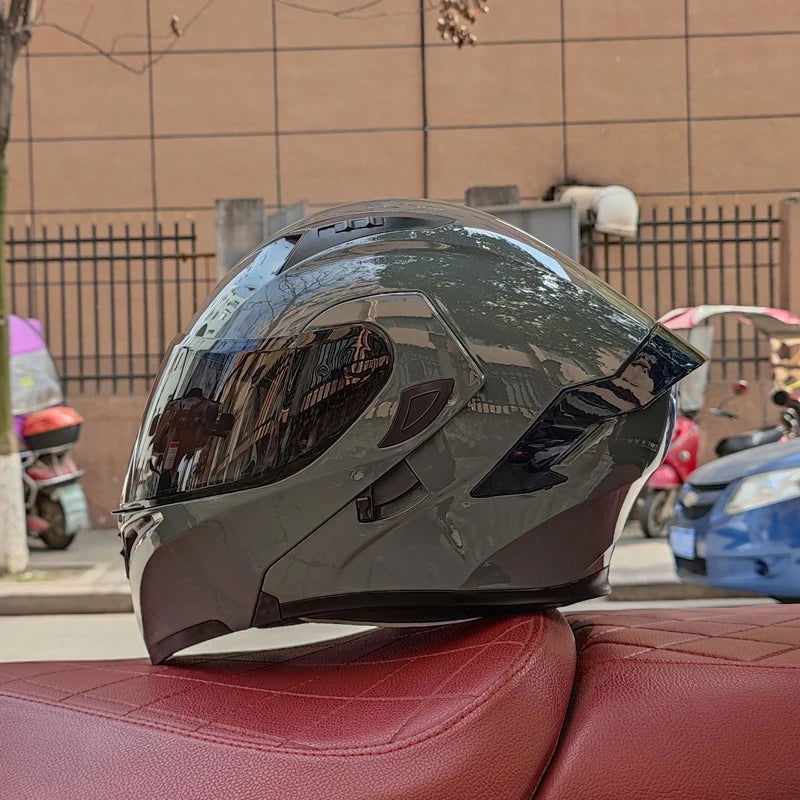 Flip Up Motorcycle Helmet Double lens full face helmet High quality DOT approved Moto cascos motociclistas capacete - Slobuy