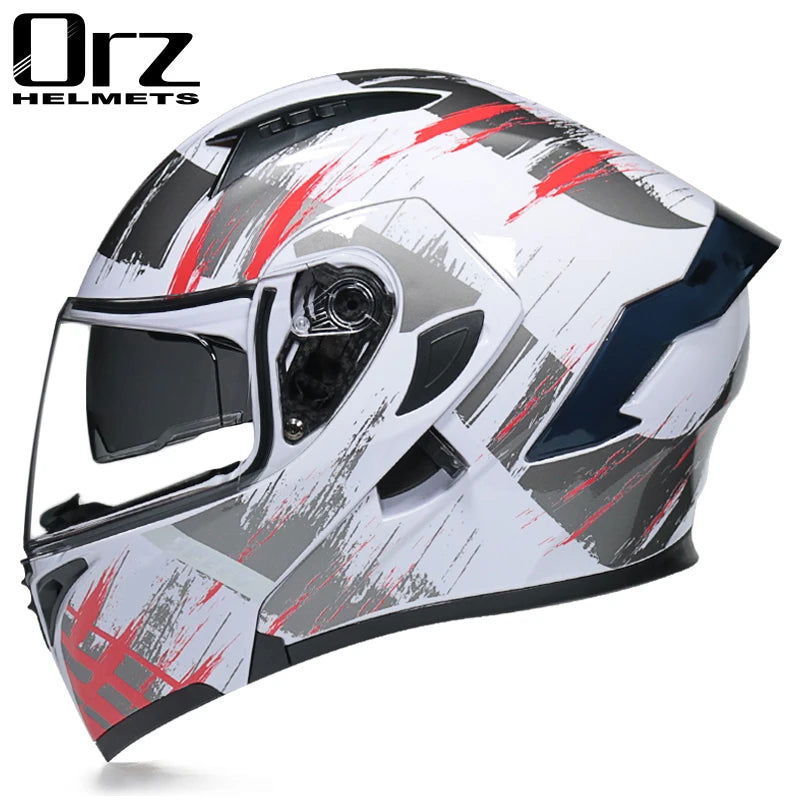 Flip Up Motorcycle Helmet Double lens full face helmet High quality DOT approved Moto cascos motociclistas capacete - Slobuy