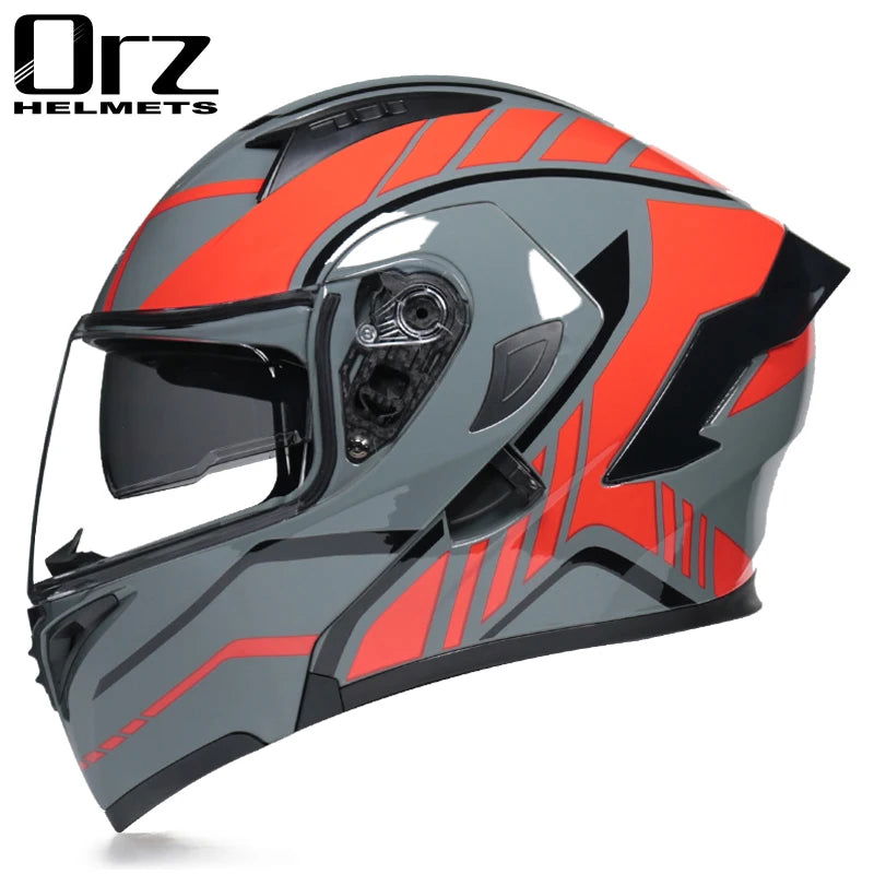 Flip Up Motorcycle Helmet Double lens full face helmet High quality DOT approved Moto cascos motociclistas capacete - Slobuy