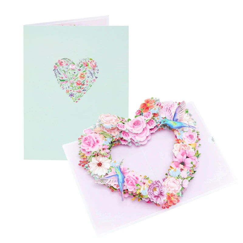 Flower Birthday Card Floral Thank you Card Wedding Invitations Cherry Blossom Gifts For Mothers Day Anniversary Greeting Cards - Slobuy