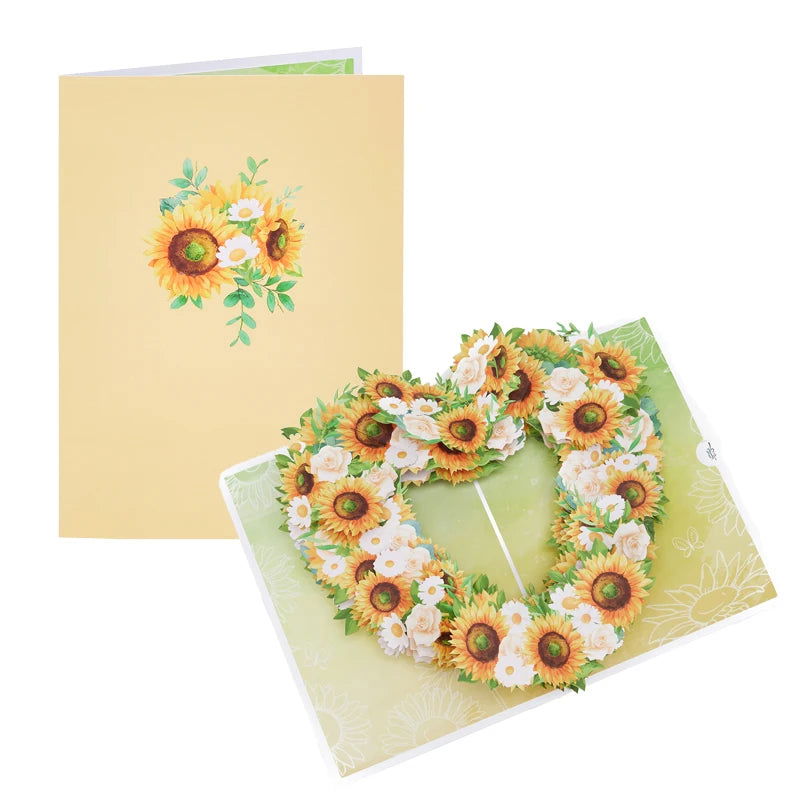 Flower Birthday Card Floral Thank you Card Wedding Invitations Cherry Blossom Gifts For Mothers Day Anniversary Greeting Cards - Slobuy