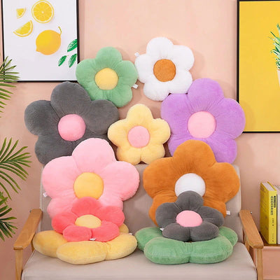 Flower Plush Throw Pillow Soft Plant Chair Cushion Living Bedroom Home Decorative Pillows Sofa Cushions Birthday Gifts - Slobuy