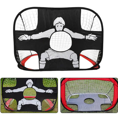 Foldable Football Goal Nylon Soccer Goal Kids and Adults Football Target Net for Playground Backyard Indoor Outdoor Training - Slobuy